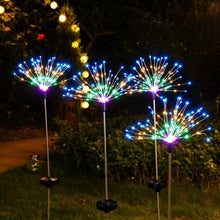 Load image into Gallery viewer, 1PC Solar LED Fireworks Lamp Grass Globe Dandelion Flash String Fairy lights For Outdoor Garden Lawn