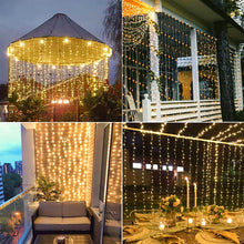 Load image into Gallery viewer, Solar Power Fairy Curtain Lights