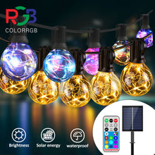 Load image into Gallery viewer, Solar Globe String Lights RGB 8 Modes