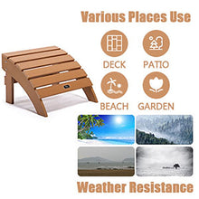 Load image into Gallery viewer, Adirondack Chair Footstool Foldable Coffee Table Outdoor Furniture - gardenstarshop