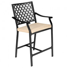 Load image into Gallery viewer, 3 Pieces Patio Bar Set 2 Bar Stools and 1 Square Table - gardenstarshop