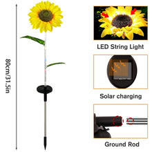 Load image into Gallery viewer, Sunflower Outdoor Solar Lights Waterproof