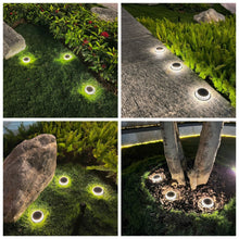 Load image into Gallery viewer, 4Pcs LED Solar Pathway Disc Lights