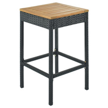 Load image into Gallery viewer, 5-Piece Outdoor Patio Wicker Bar Set Foldable Tabletop with 4 Stools - gardenstarshop