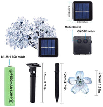 Load image into Gallery viewer, Flower Garland Solar String Lights, 7M, 50 LED, 8 Mode