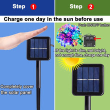 Load image into Gallery viewer, Flower Garland Solar String Lights, 7M, 50 LED, 8 Mode