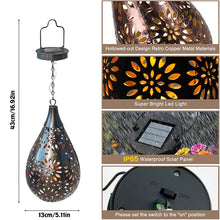 Load image into Gallery viewer, Retro LED Solar Hanging Landscape Lamp Outdoor Waterproof