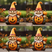 Load image into Gallery viewer, Halloween Pumpkin Gnome Figurines
