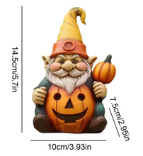 Load image into Gallery viewer, Halloween Pumpkin Gnome Figurines
