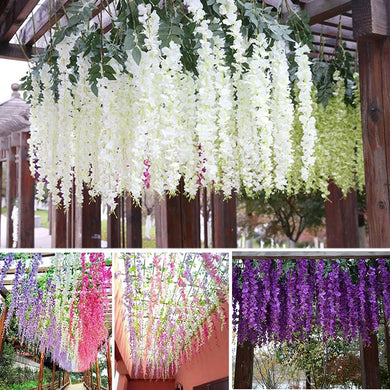 Artificial Wisteria Flower Wedding Home Garden Office Decoration Wall Decoration - gardenstarshop