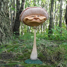 Load image into Gallery viewer, Funny Human Face Mushroom Statue
