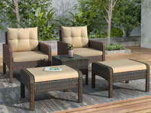 Load image into Gallery viewer, 5-Pcs Wicker Outdoor Patio Furniture Set - gardenstarshop
