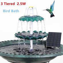 Load image into Gallery viewer, 3 Tiered Fountain, Solar Pump
