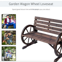 Load image into Gallery viewer, Rustic Wooden Garden Bench - gardenstarshop
