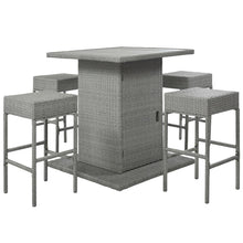 Load image into Gallery viewer, 5 Piece Wicker Square Dining Table Set - gardenstarshop
