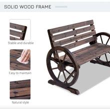 Load image into Gallery viewer, Rustic Wooden Garden Bench - gardenstarshop
