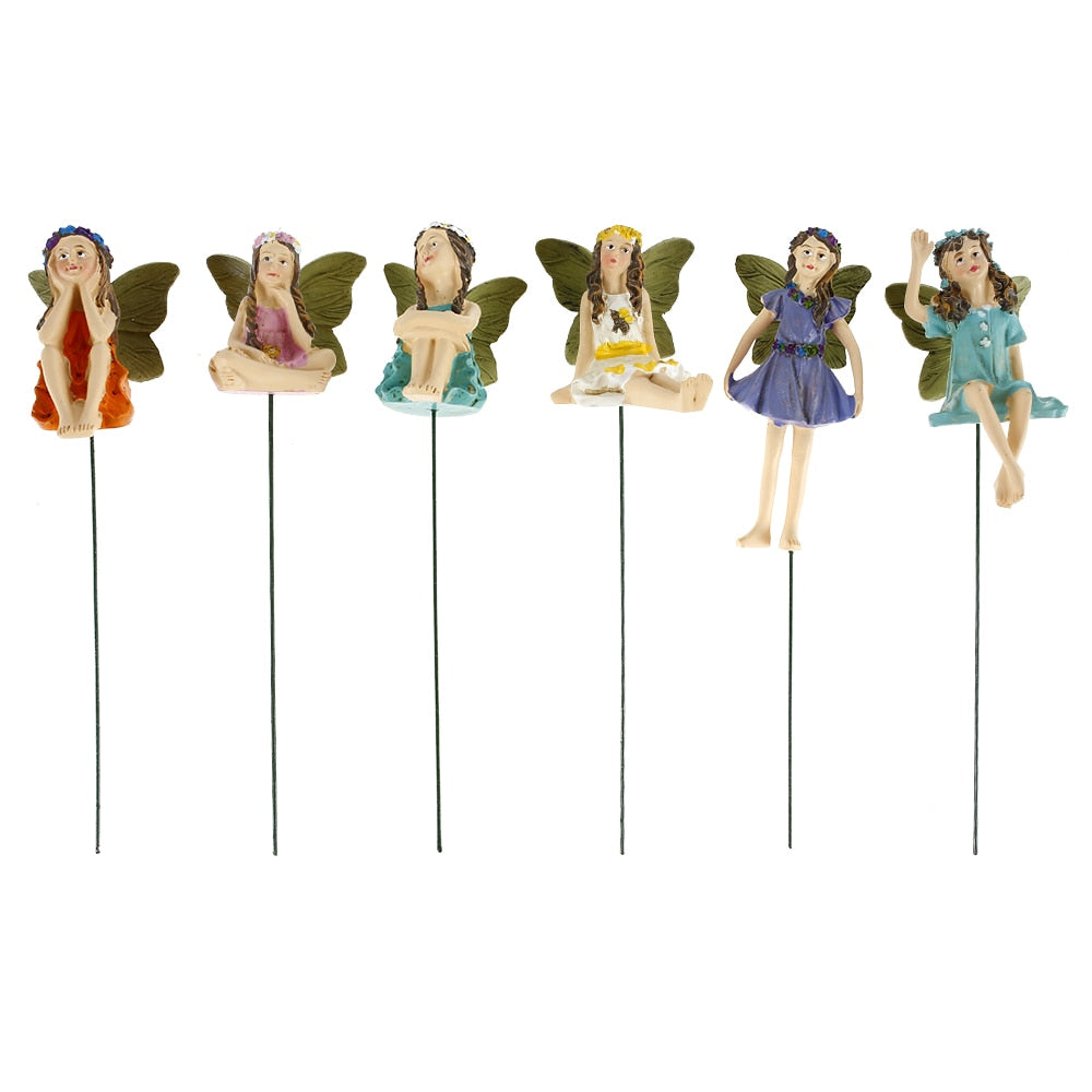 6pcs Miniature Fairy Figurines Garden Decor Home Decor - gardenstarshop