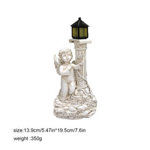 Load image into Gallery viewer, Roman Pillar Angel Statue with Solar Lamp
