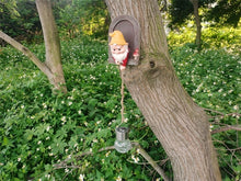 Load image into Gallery viewer, Tree Gnome with Solar Crack Bulb Lamp
