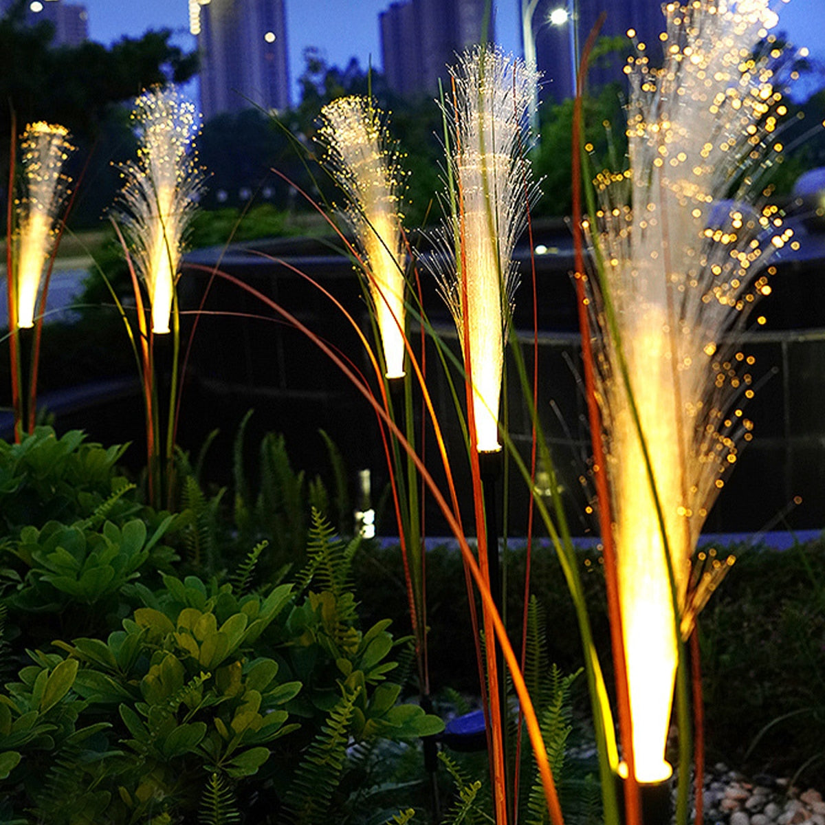 Natural Fiber Optic Sun Fiber Reed Outdoor Light (Solar) – Articture