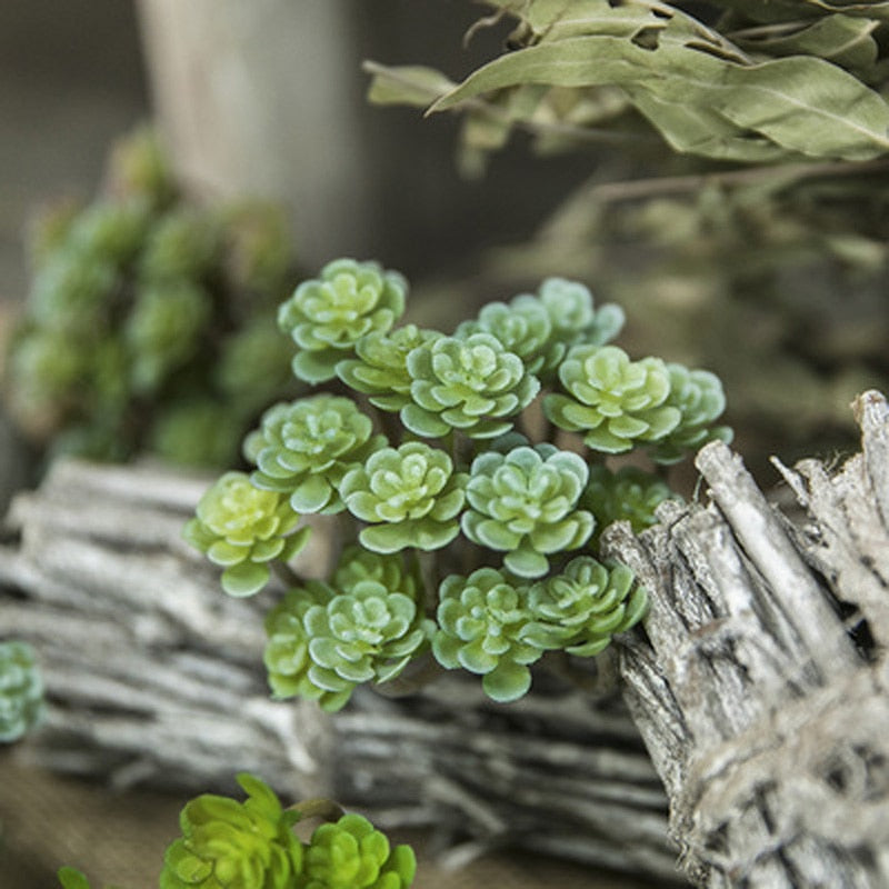 Mini Artificial Succulents, 1pc, 24 heads