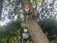 Load image into Gallery viewer, Tree Gnome with Solar Crack Bulb Lamp
